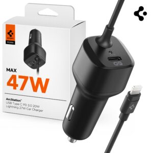 “47W 차량용 고속 충전기 USB PD C타입 라이트닝 케이블 일체형 PC2100”, 진짜로 필요한 필수템