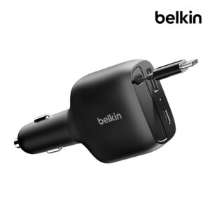 “벨킨 75W 오토릴 케이블 내장형 차량용 충전기 CCC001, 주행 필수템으로 추천”