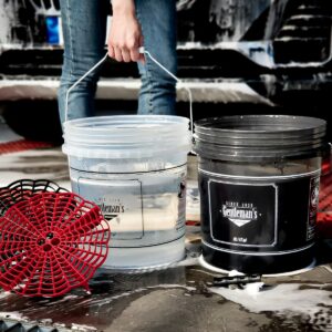 세차버킷 그릿가드 세트 젠틀맨 반투명 18L+오토워시 거름망 솔직 사용 후기