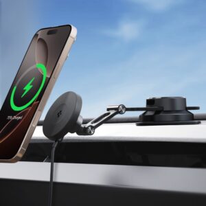 “여행 필수 아이템, Qi2 맥세이프 차량용 핸드폰 거치대 고속 무선 충전기 ITQ35W 사용기”