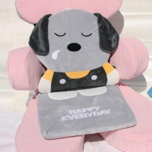 “캐릭터 겨울용 극세사 등받이 시트 쿠션 – 그레이” 솔직 사용 후기, 겨울 필수템으로 인정