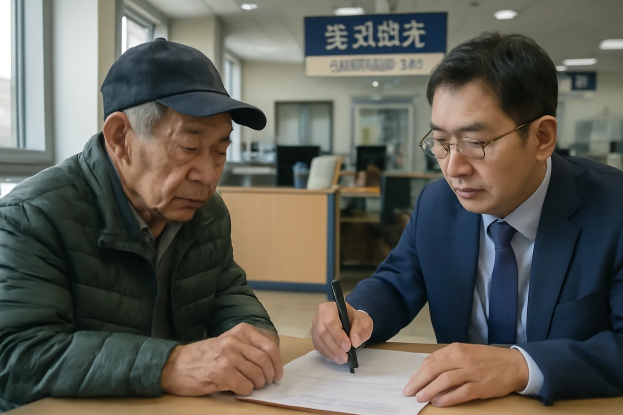 운전면허시험장 고령 운전자 상담 / AI 생성 이미지
