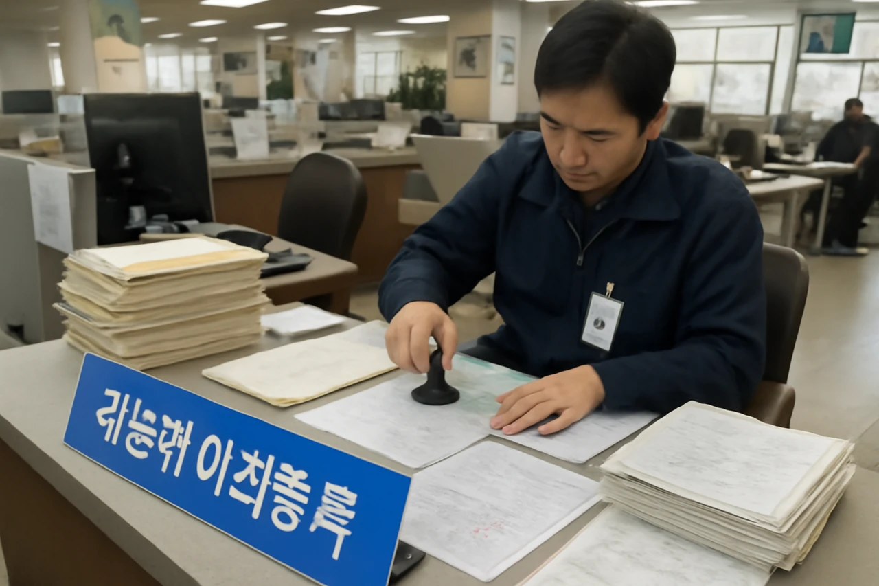자동차 등록소 창구 / AI 생성 이미지